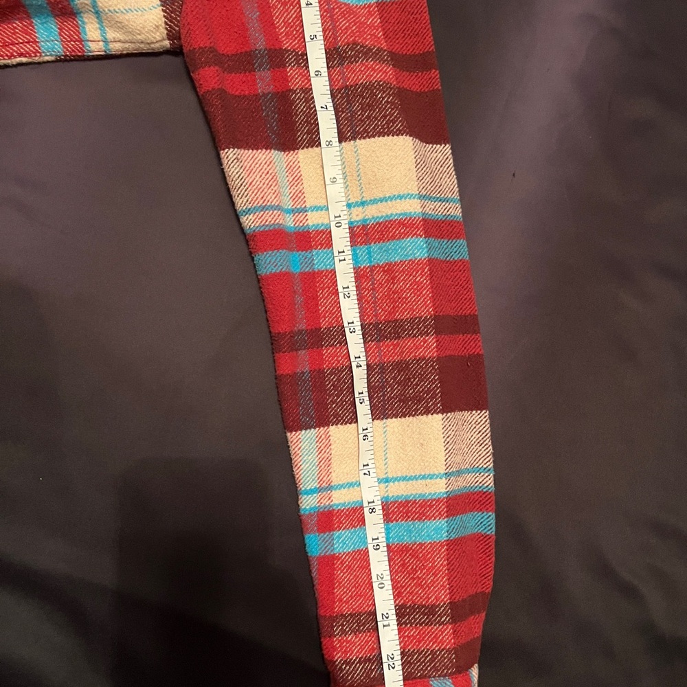Quiksilver Red and Blue Plaid Men's Shirt - Picture 8 of 9